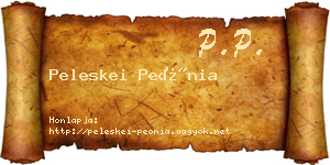 Peleskei Peónia névjegykártya